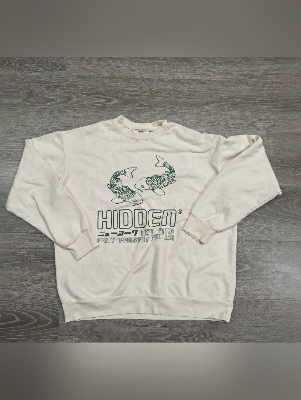 Hidden NY kohaku koi fish crewneck sweatshirt natural Off-white - FW20